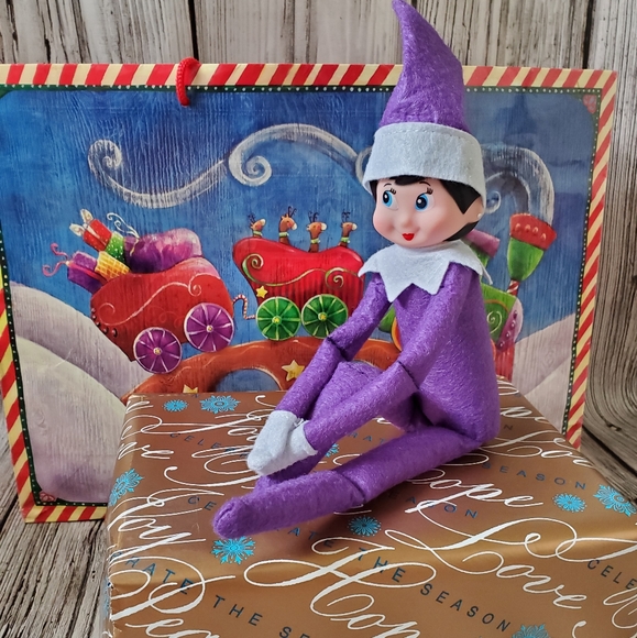 Hobby Lobby Holiday Purple Elf Doll Christmas Holiday Elf Birthday
